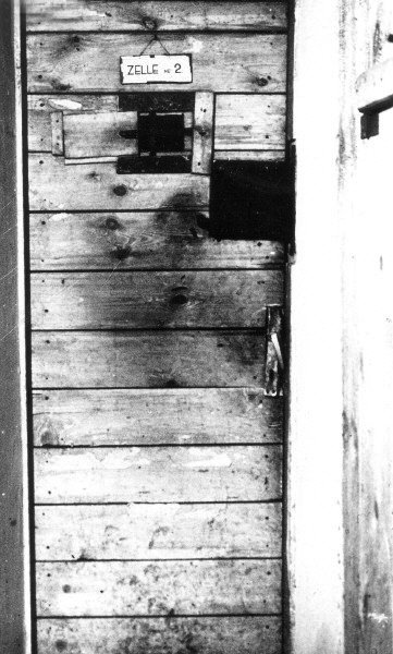 The door of Cell No. 2 in the Vilnius ghetto prison